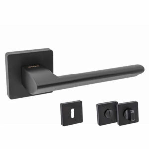 Rozetová kľučka na interiérové dvere Talc QR v prevedení čierna